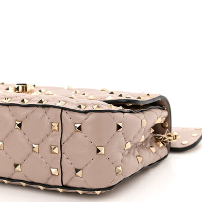 Valentino Garavani Nappa Small Rockstud Spike Shoulder Bag Poudre 9 of 11