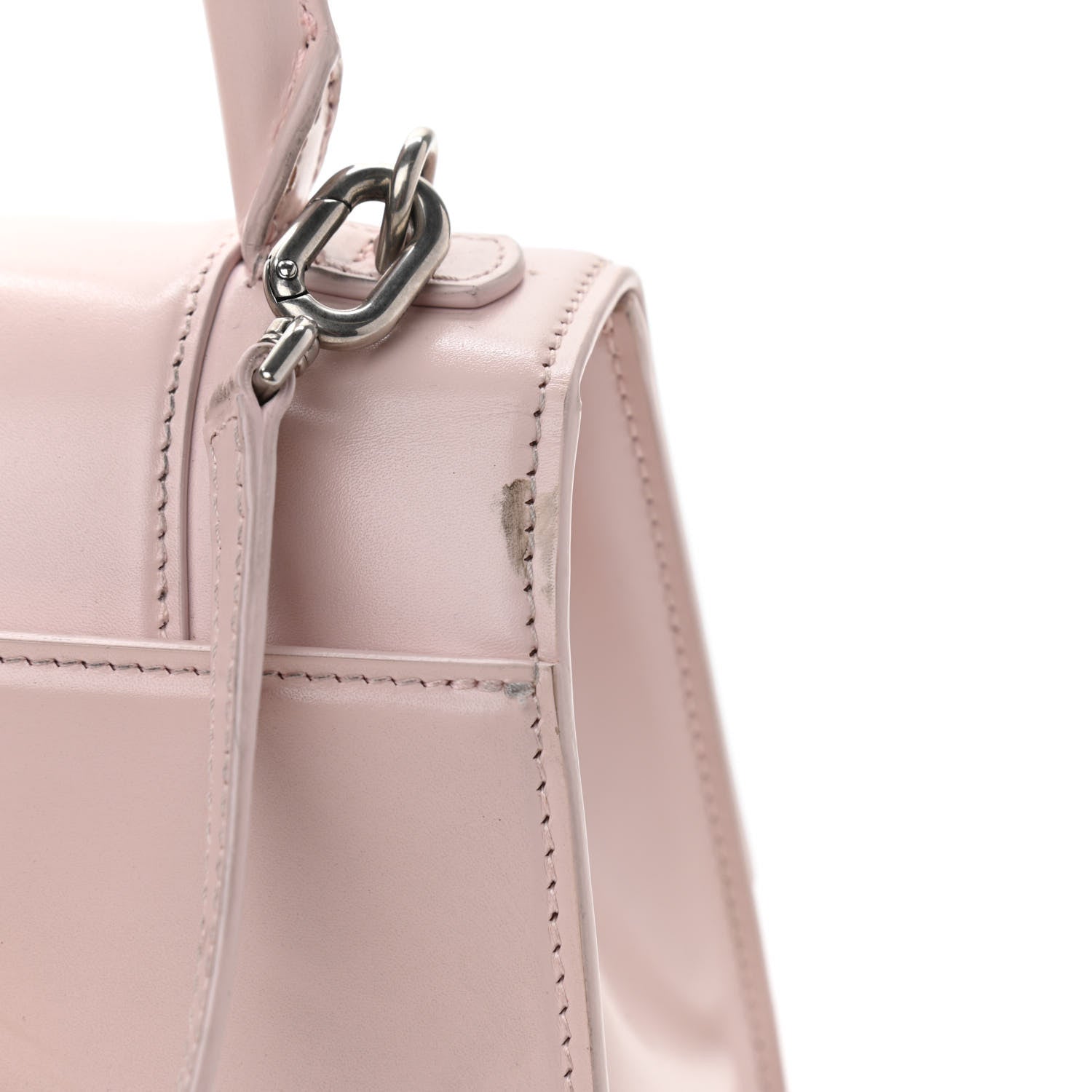 Balenciaga Shiny Box Calfskin Small Hourglass Top Handle Bag Light Rose 16 of 19