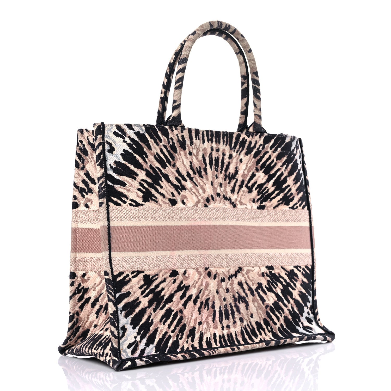 Christian Dior Canvas Embroidered Tie Dye Large Book Tote Multicolor 3 of 16
