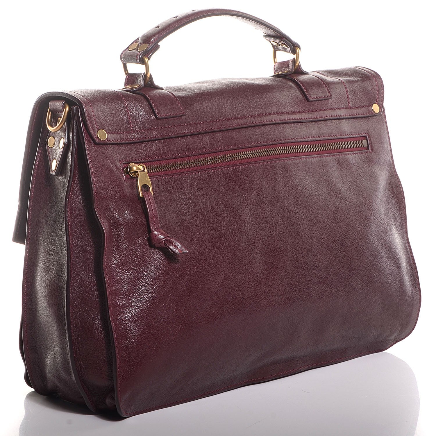 Proenza Schouler Lambskin Large PS1 Satchel Burgundy 7 of 13