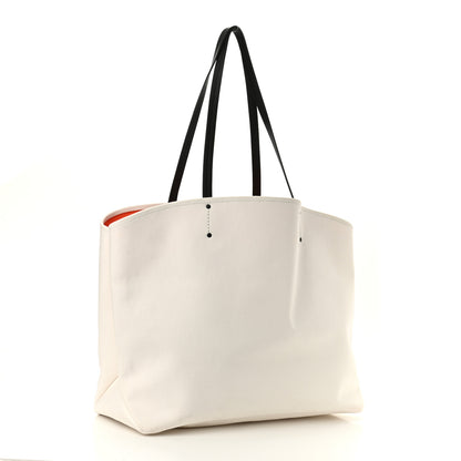 Prada Canapa Monkey Print Large Soft Tote White 4 of 11