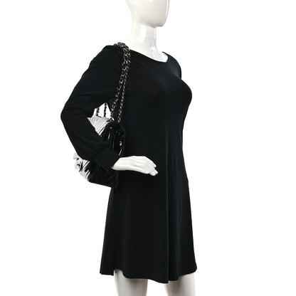 Chanel Patent Chevron Quilted Maxi Single Flap Black 2 of 11