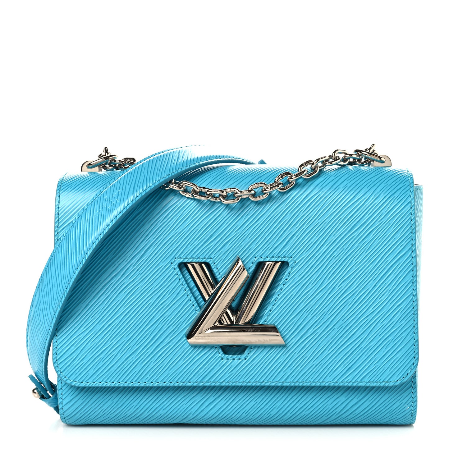 Epi Twist Shoulder Bag MM Turquoise