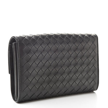 Bottega Veneta Nappa Intrecciato Continental Compact Wallet Black 3 of 8