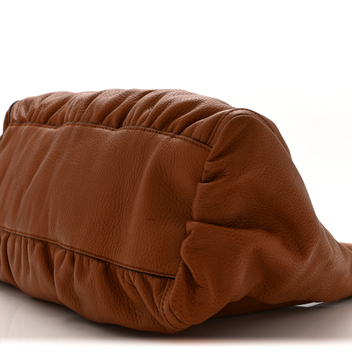 Calfskin Large D Gold Ring Hobo Brown