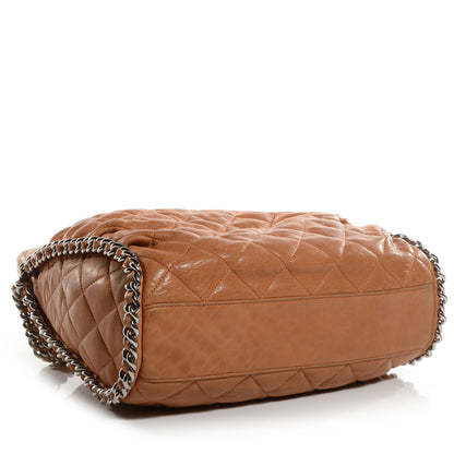 Chanel Washed Lambskin Chain Around Hobo Beige 4 of 8