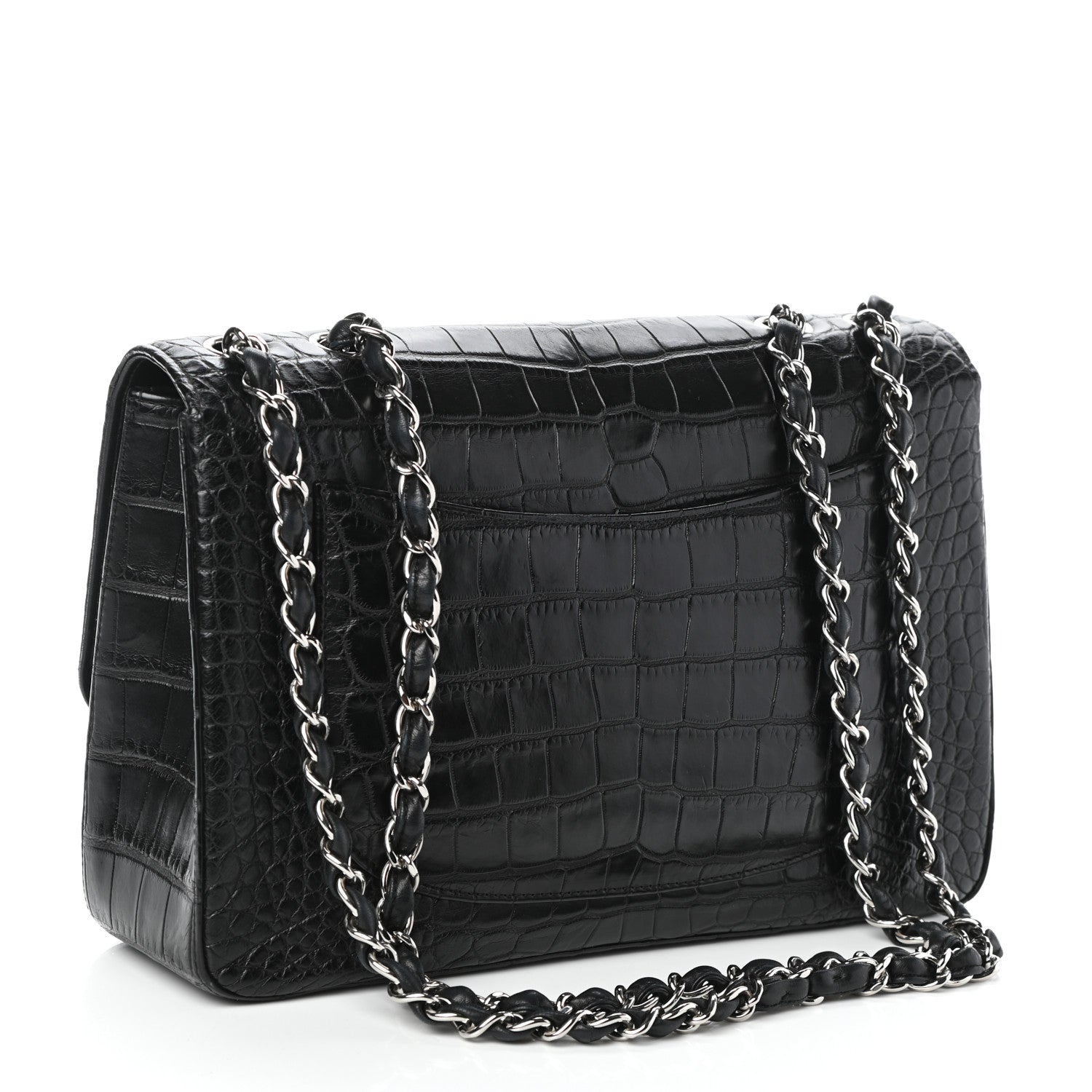 Chanel Alligator Jumbo Single Flap Black 3 of 10