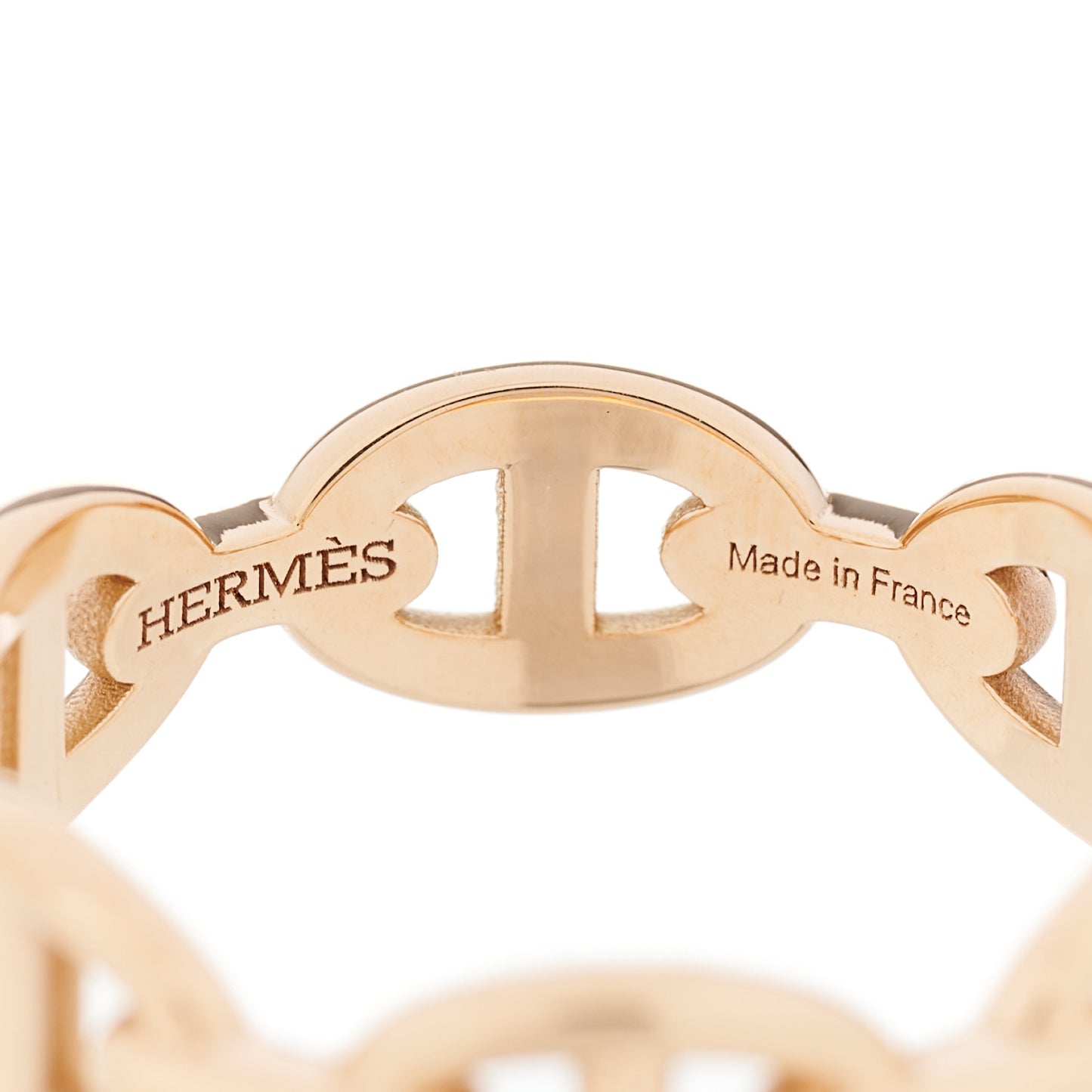 18K Rose Gold PM Chaine d'Ancre Enchainee Ring 55 7.25