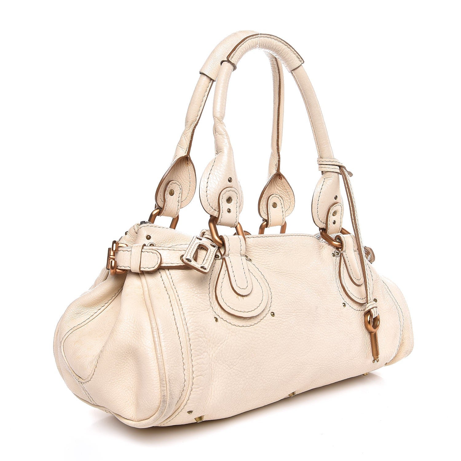 Chloe Calfskin Medium Paddington Satchel Beige 3 of 14