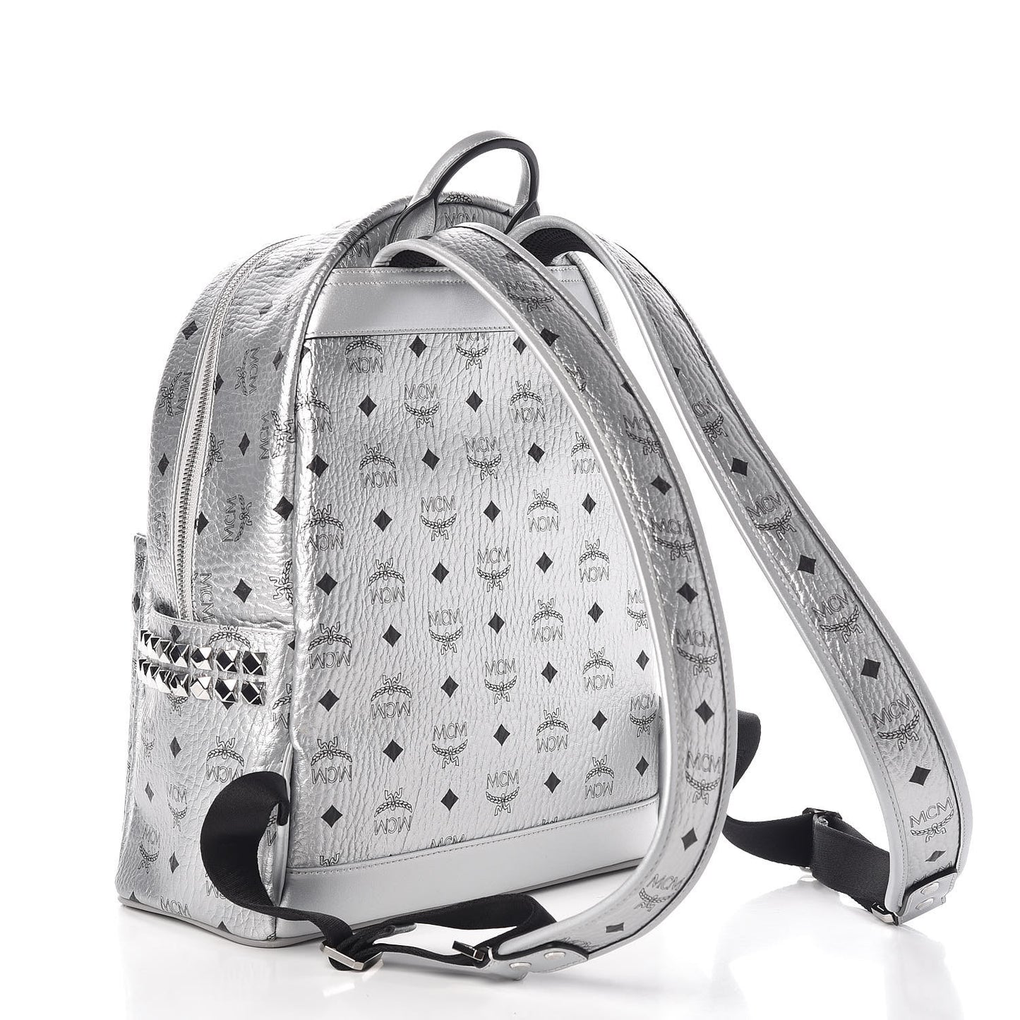 Visetos Small Side Stud Stark Backpack Silver