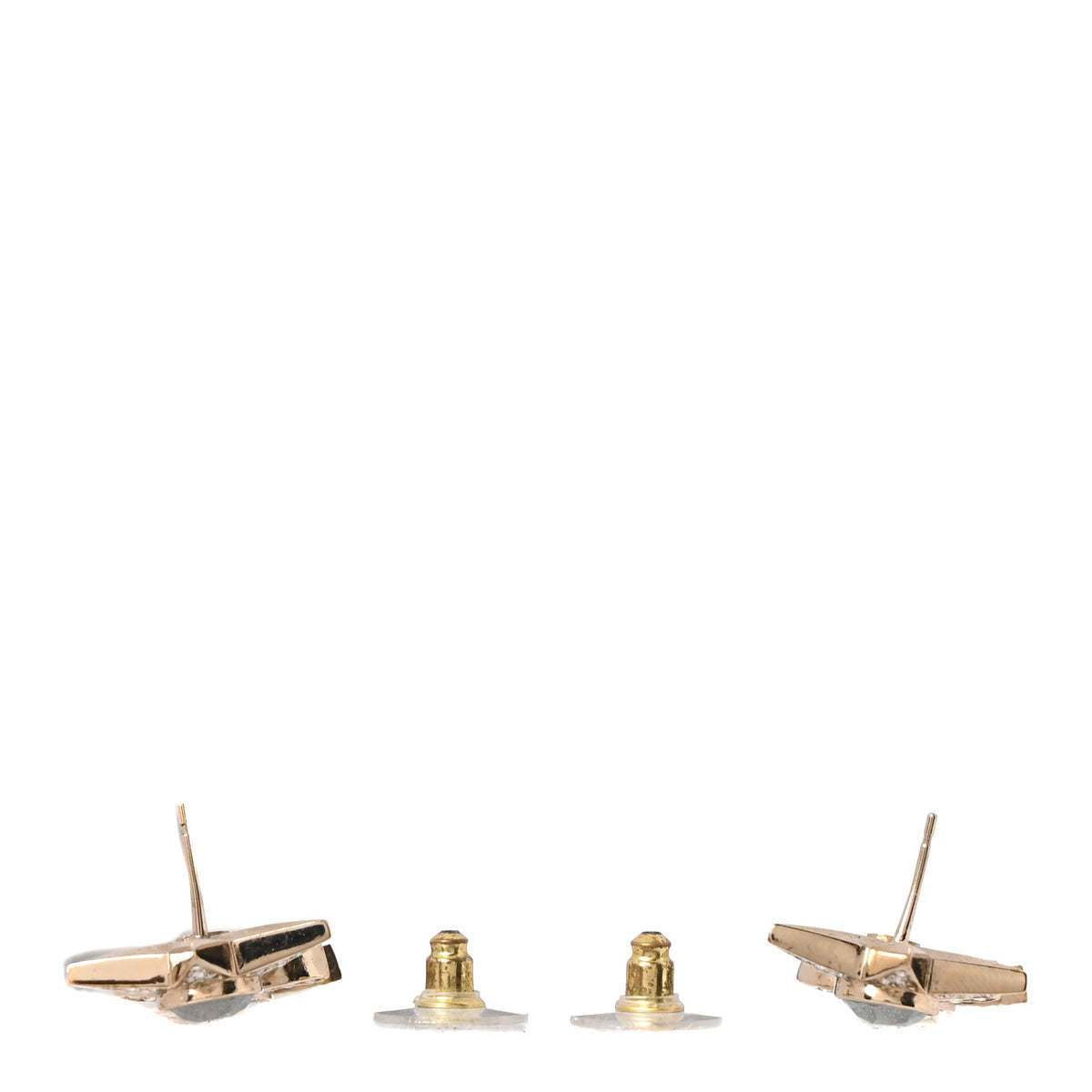 Crystal CC Star Drop Earrings Gold Blue Pink