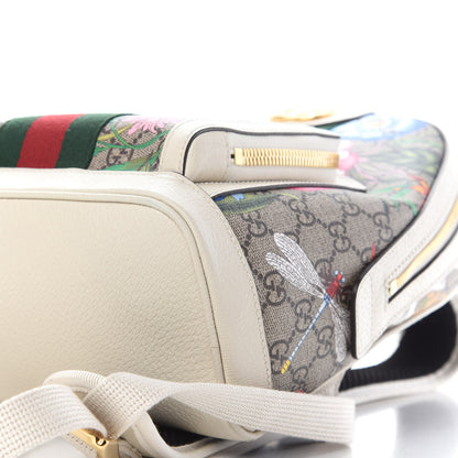 Gucci GG Supreme Monogram Flora Web Small Ophidia Day Backpack White 9 of 11