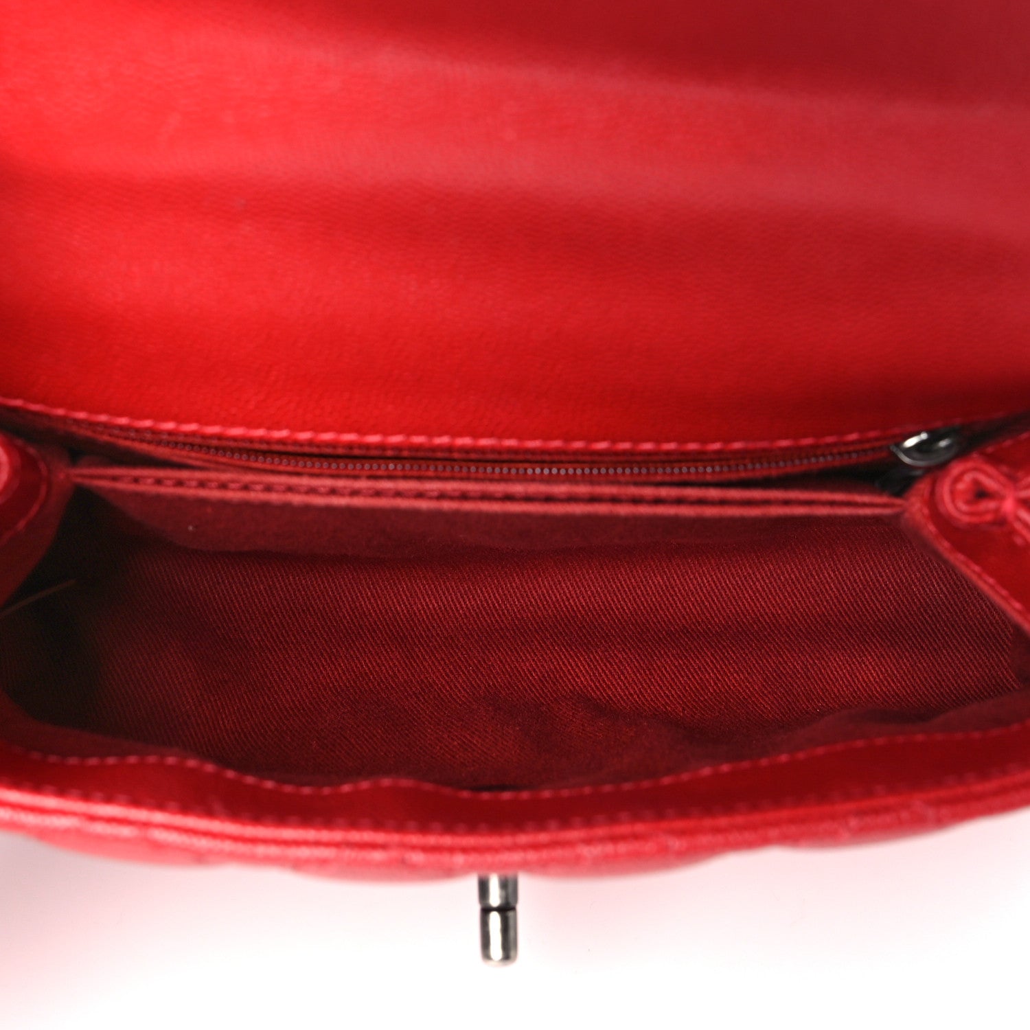 Chanel Caviar Quilted Mini Coco Handle Flap Red 5 of 10