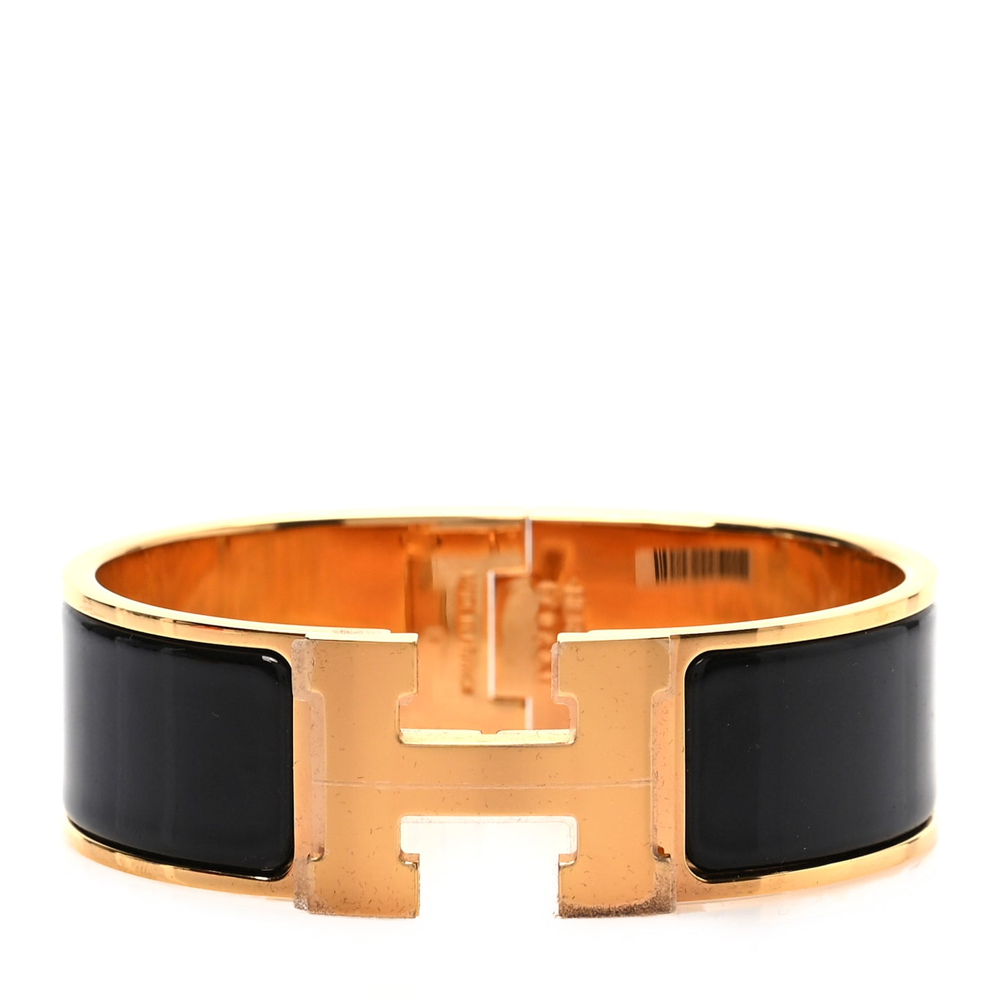 Enamel Wide Clic Clac H Bracelet GM Black