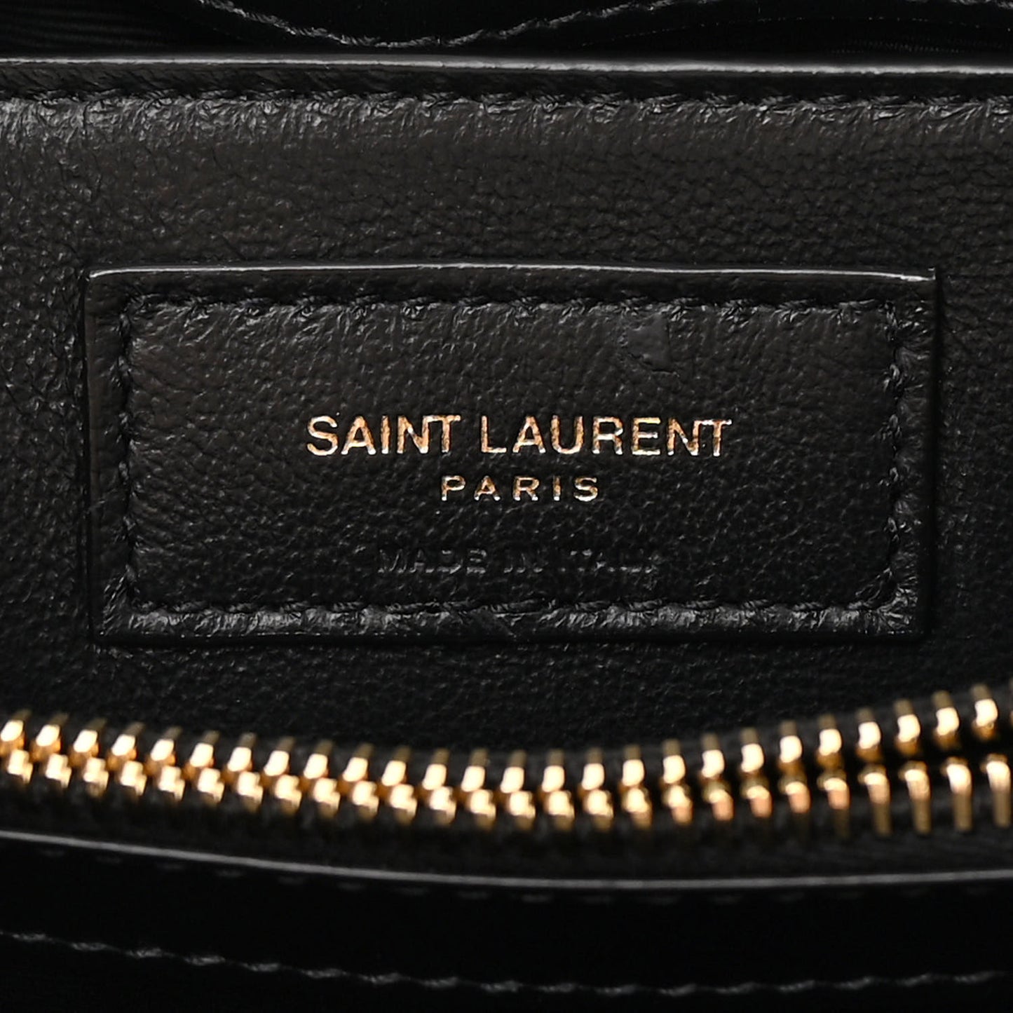 Calfskin Y Quilted Monogram Small Loulou Chain Satchel Black
