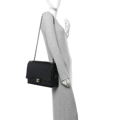 Chanel Lambskin Quilted Maxi Double Flap Black 2 of 11