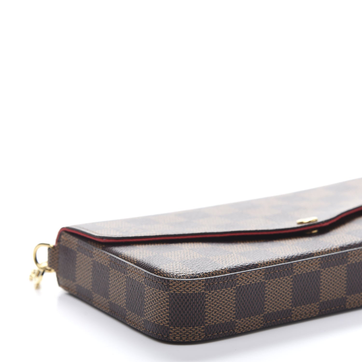 Louis Vuitton Damier Ebene Pochette Felicie Chain Wallet 6 of 14