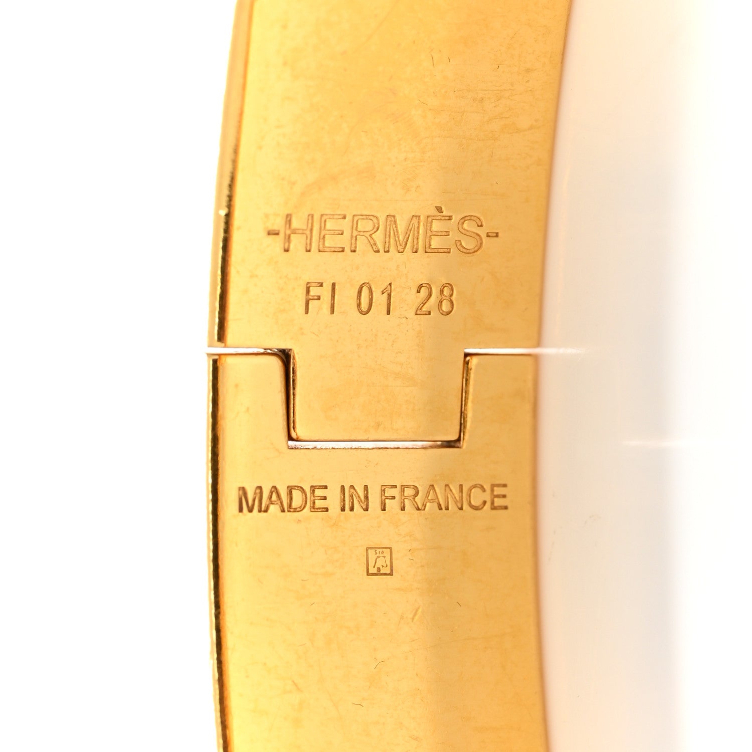 Hermes Enamel Narrow Clic Clac H Bracelet PM White 4 of 5