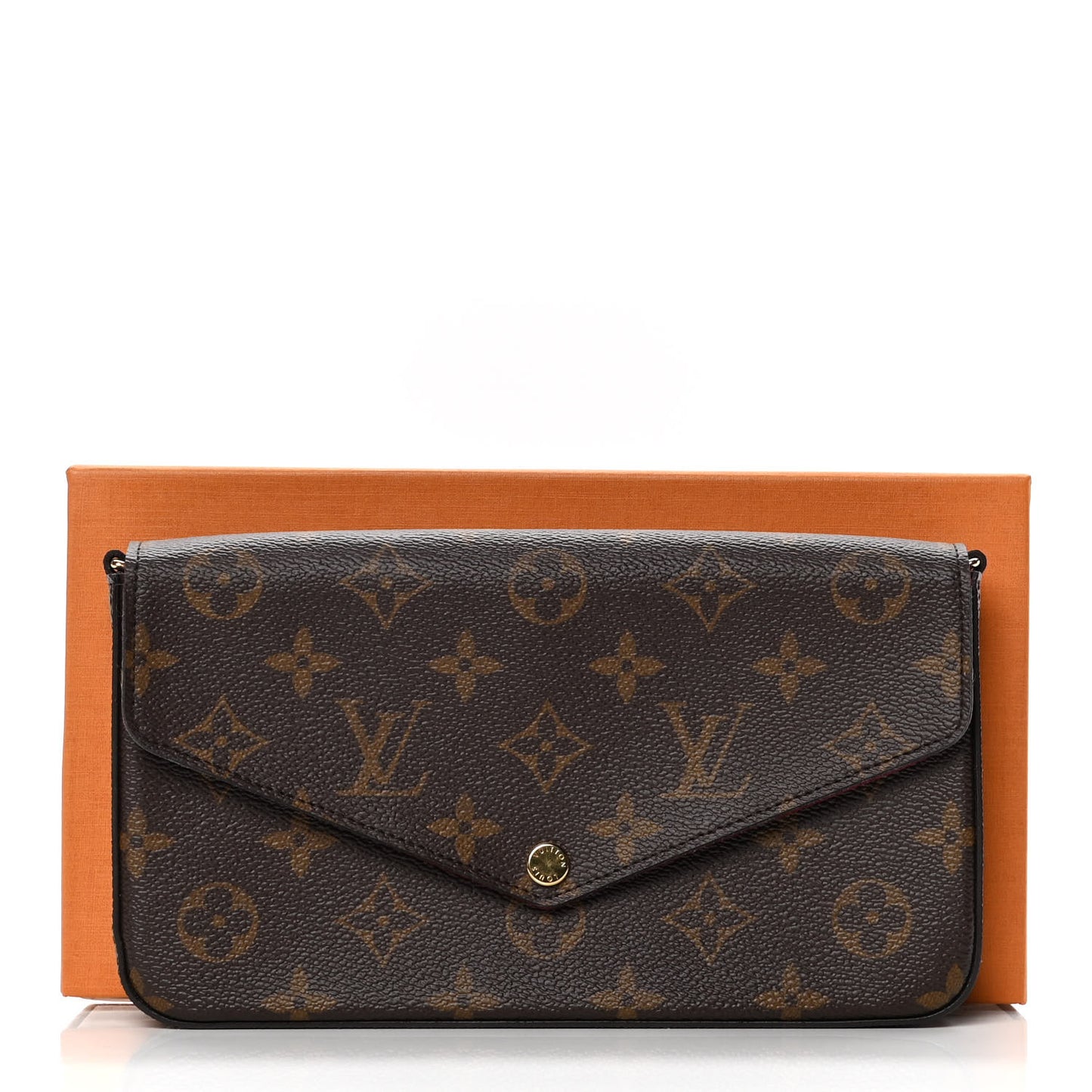 Monogram Pochette Felicie Chain Wallet Fuchsia