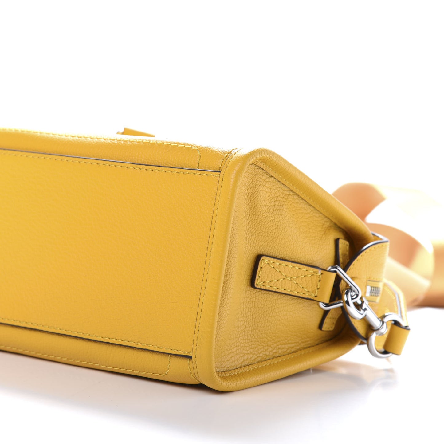 Textured Calfskin Satchel Ochre