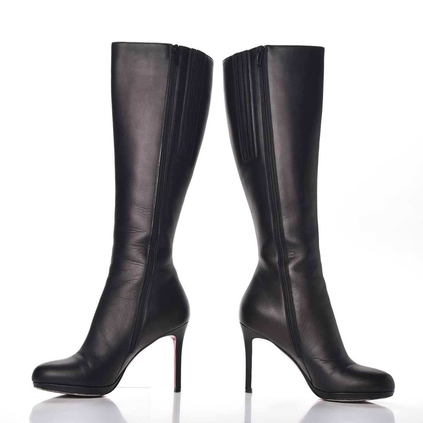 Calfskin Botalili 100 Tall Boots 37 Black