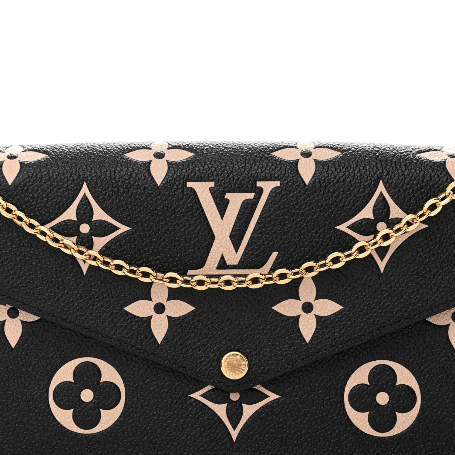 Louis Vuitton Empreinte Monogram Giant Felicie Pochette Black Beige 8 of 11