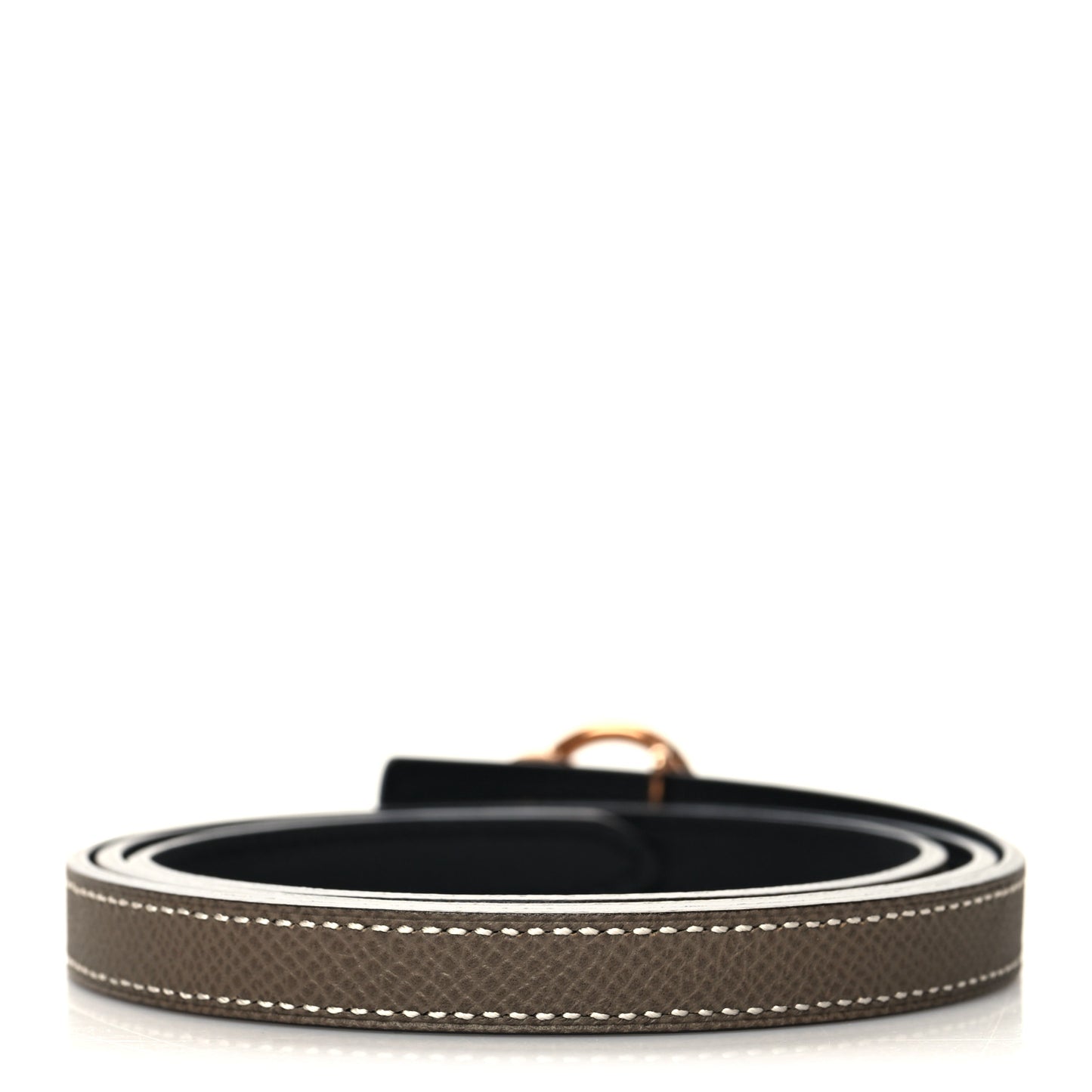 Swift Epsom 13mm Mini Laquee Reversible Belt 85 34 Etoupe Black