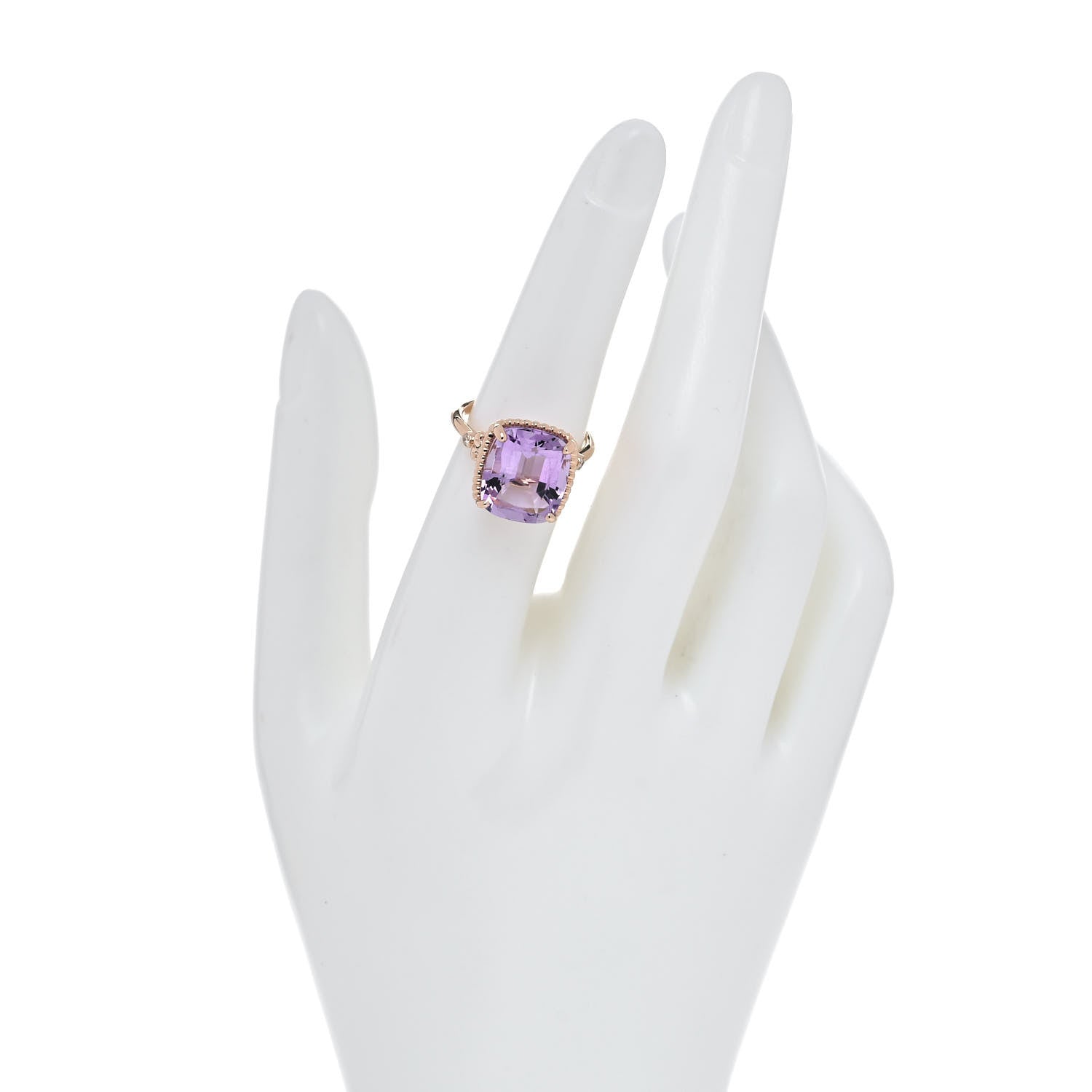 Tiffany 18K Rose Gold Diamond Amethyst Sparklers Cocktail Ring 52 6 2 of 6