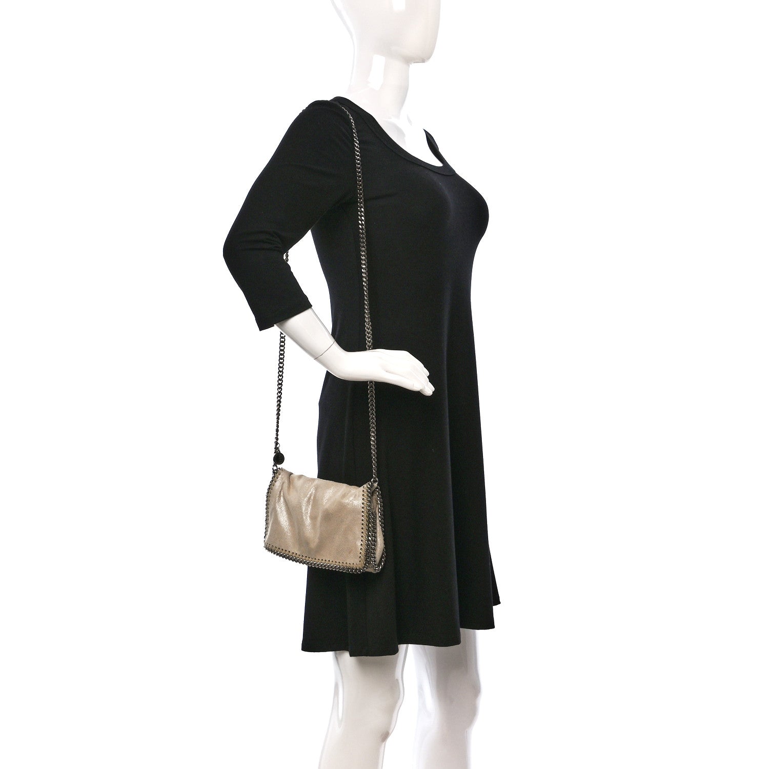 Stella McCartney Shaggy Deer Falabella Crossbody Bag Gold 2 of 11