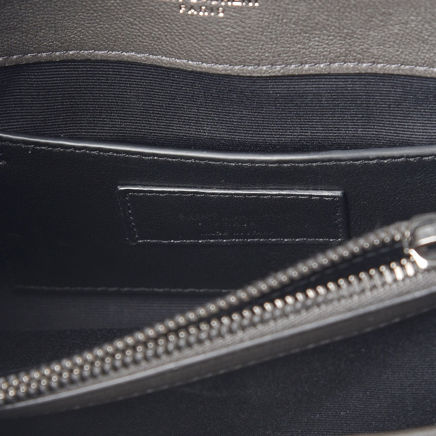 Sheepskin Matelasse Chevron Monogram Medium College Bag Asphalt