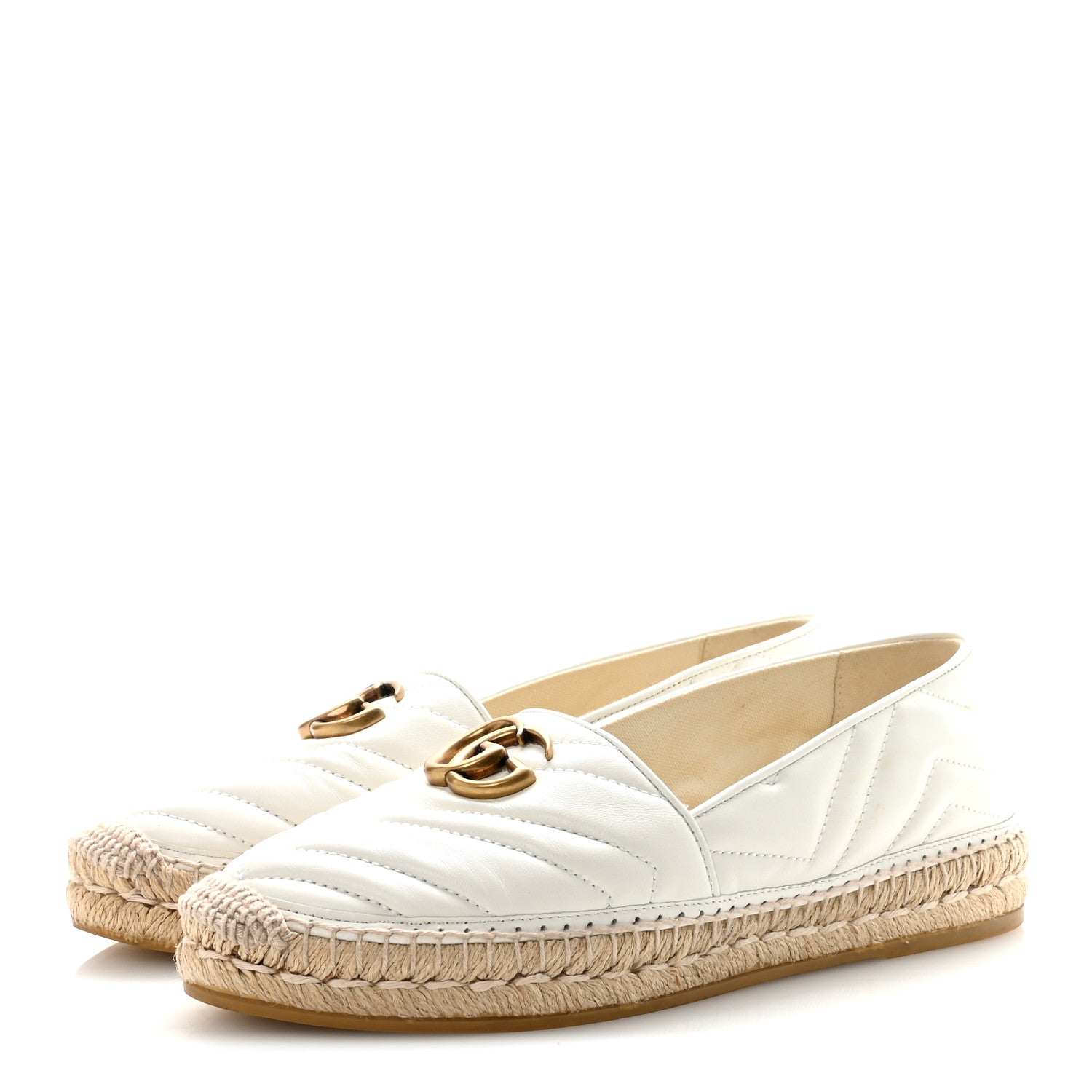 Gucci Nappa Matelasse GG Marmont Espadrilles 39 Great White 8 of 18