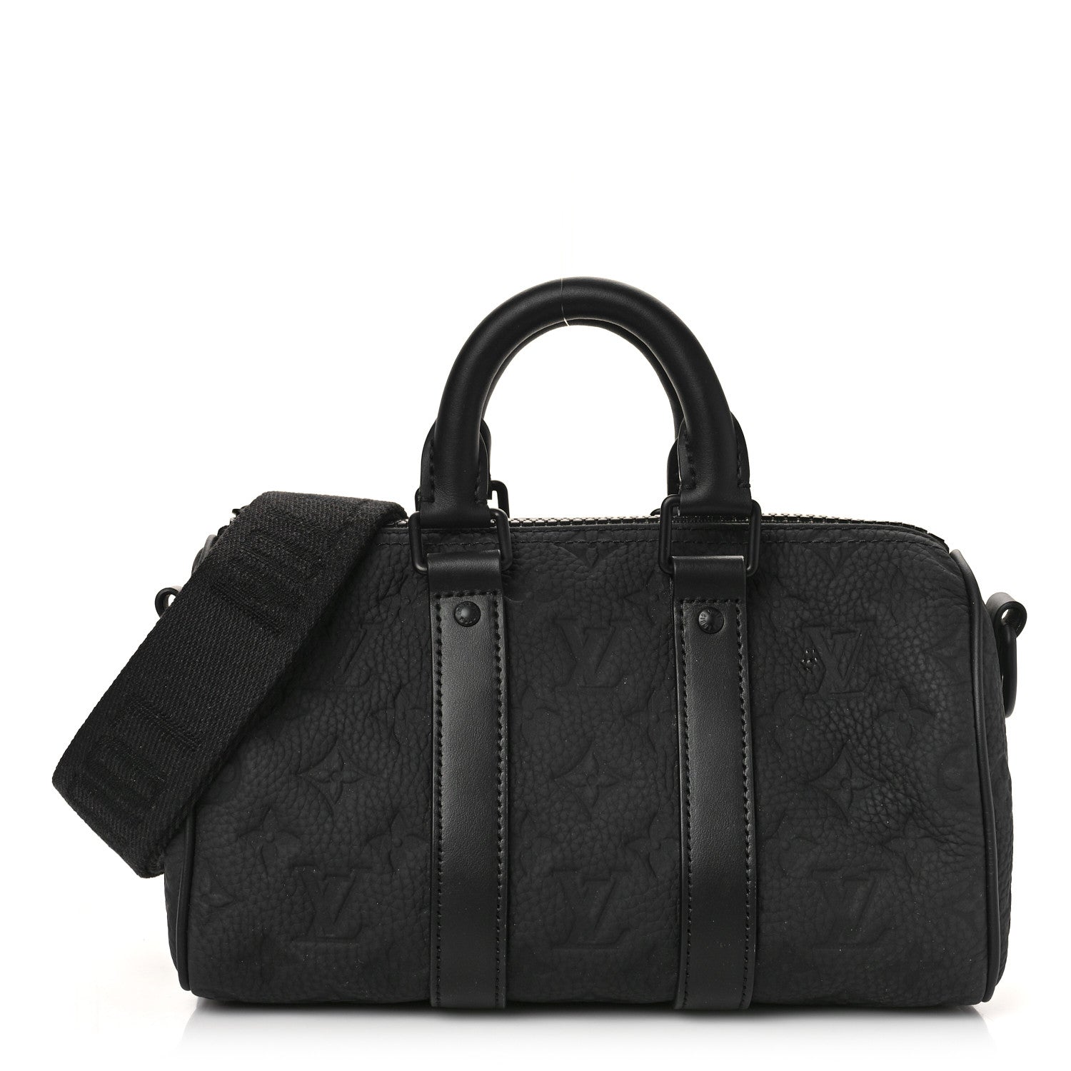 Louis Vuitton Monogram Taurillon Keepall Bandouliere 25 Black 1 of 6