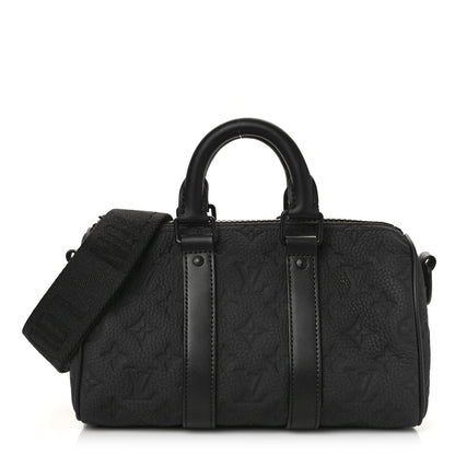 Louis Vuitton Monogram Taurillon Keepall Bandouliere 25 Black 1 of 6