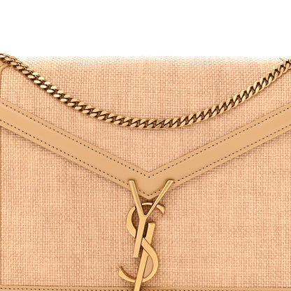 Saint Laurent Canvas Calfskin Classic Monogram Cassandra Grege Brown Gold 11 of 12