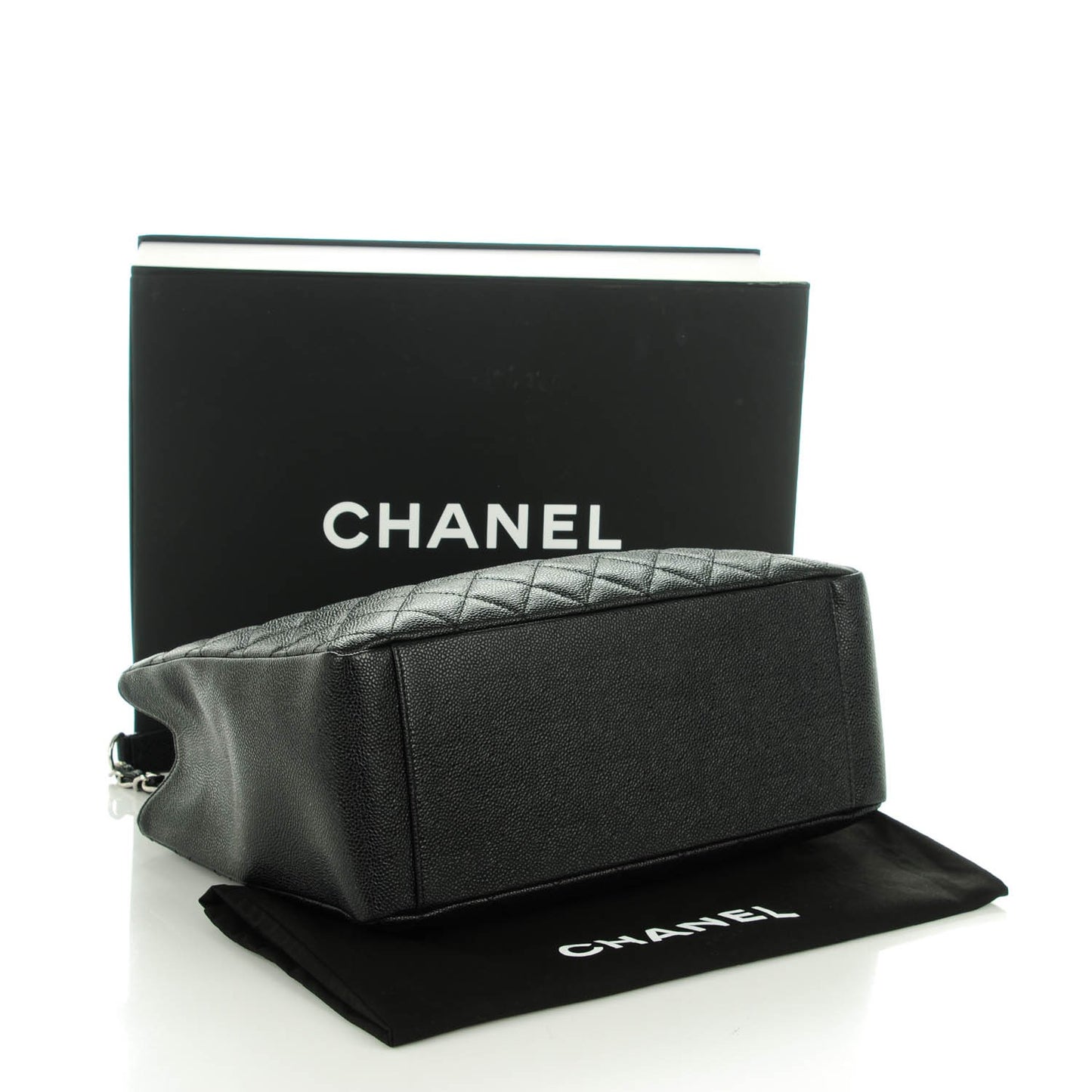 Caviar Quilted Grand Shopping Tote GST Black