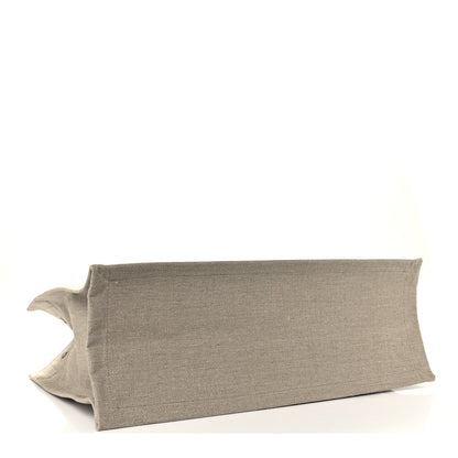 Saint Laurent Linen Calfskin Rive Gauche Tote Optic White 4 of 10