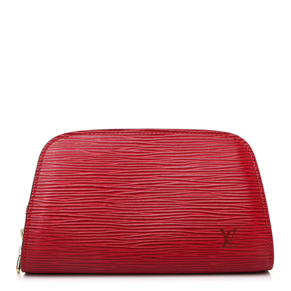 Louis Vuitton Epi Dauphine 17 Cosmetic Pouch Castillan Red 1 of 4