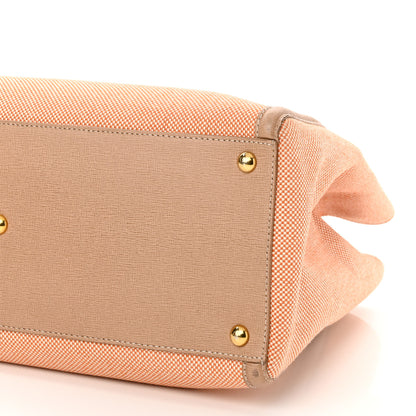 Fendi Canvas Vitello Regular 2Jours Tote Beige 12 of 12