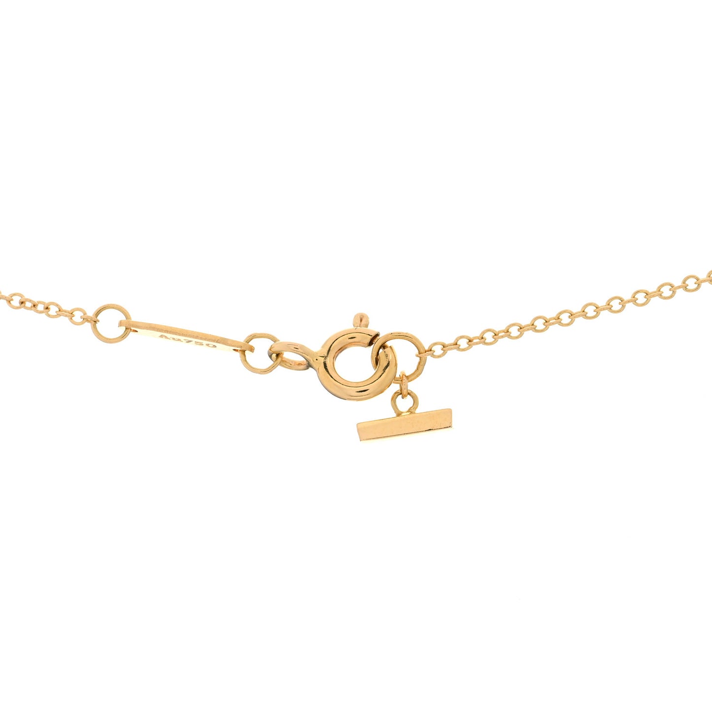 18K Rose Gold Small T Smile Pendant Necklace