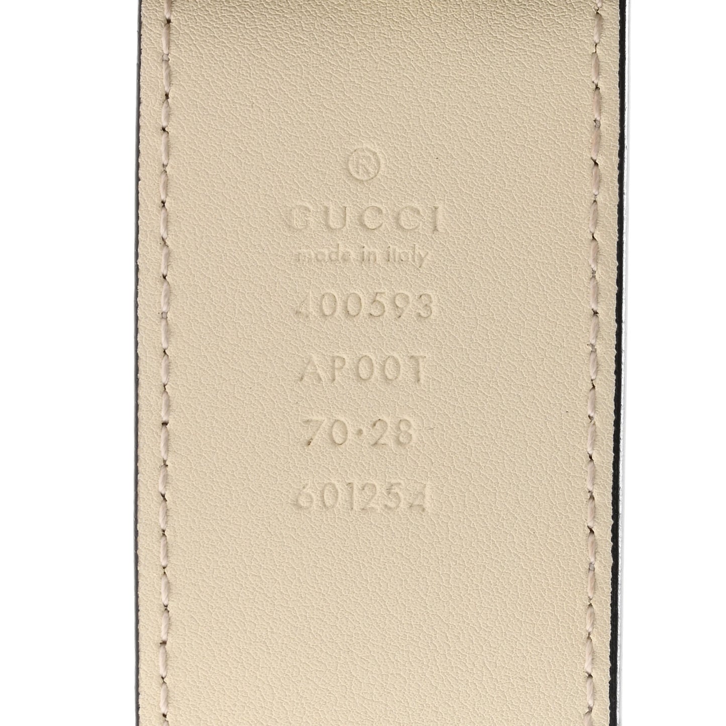 Calfskin Double G 40mm Belt 70 28 Mystic White