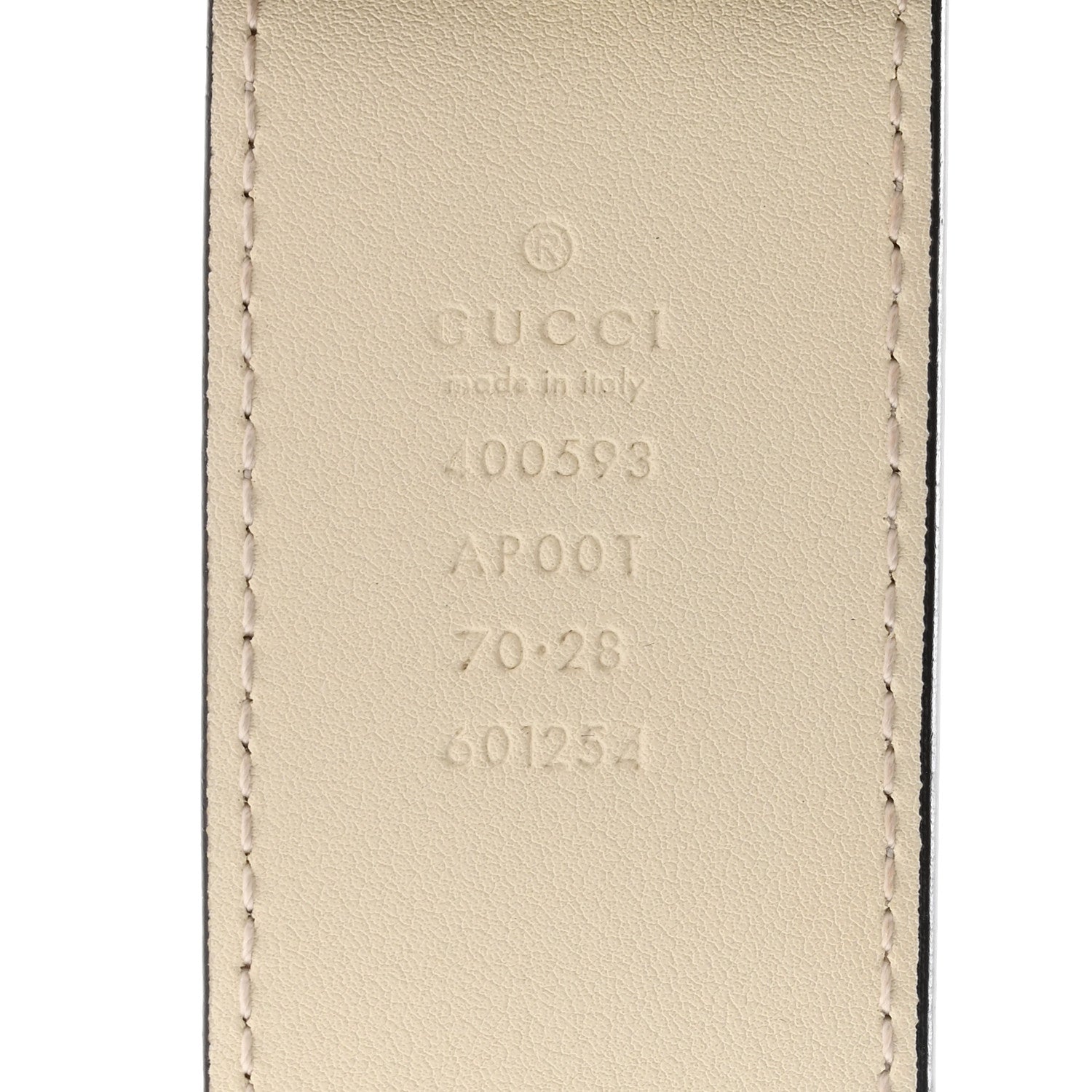 Gucci Calfskin Double G 40mm Belt 70 28 Mystic White 5 of 9