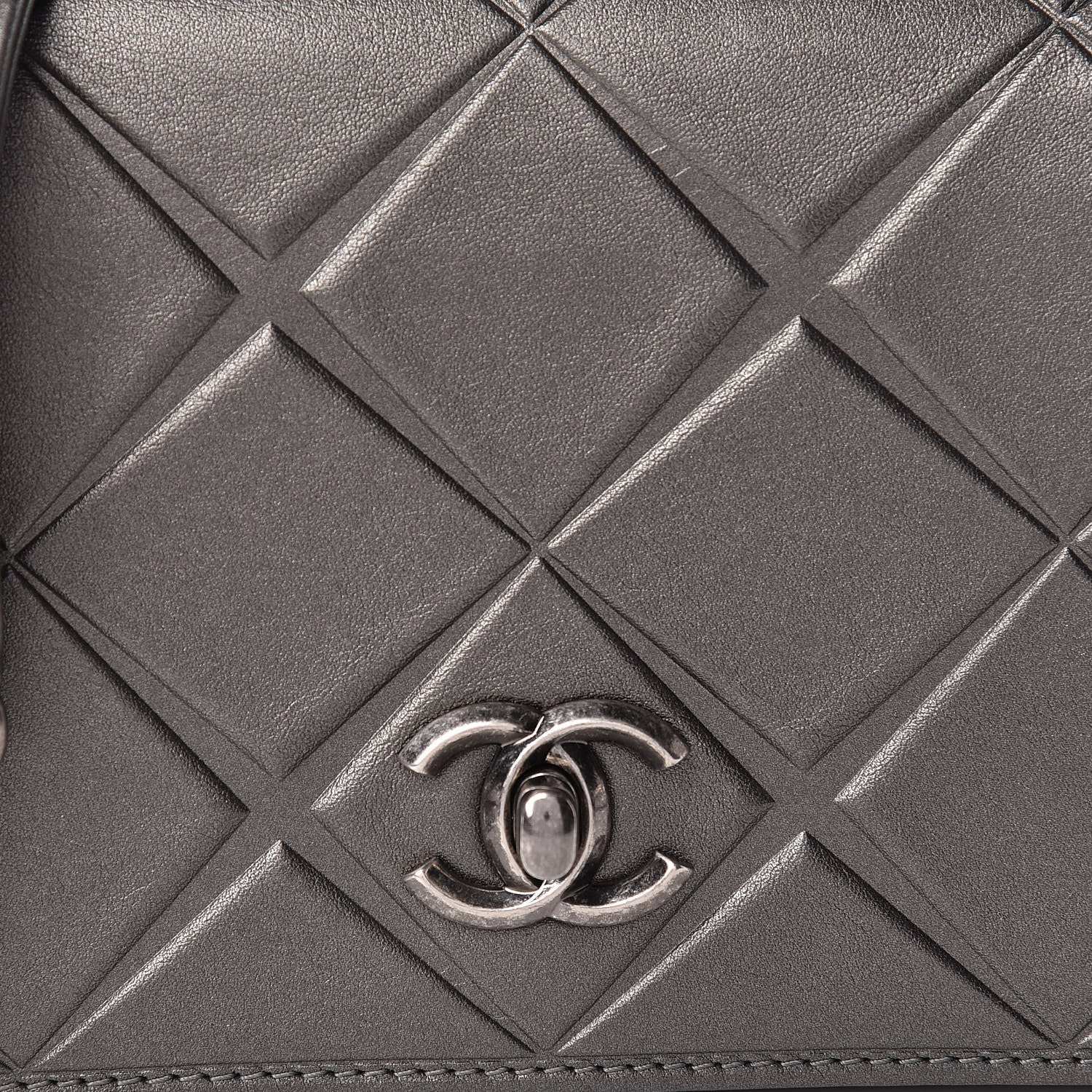 Chanel Metallic Calfskin Mini Propeller Flap Charcoal 8 of 13