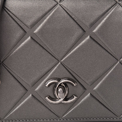 Chanel Metallic Calfskin Mini Propeller Flap Charcoal 8 of 13
