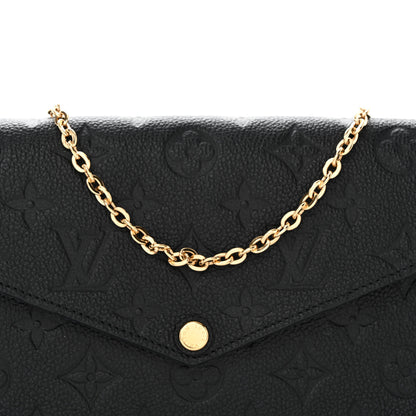 Louis Vuitton Empreinte Pochette Felicie Chain Wallet Black 8 of 11