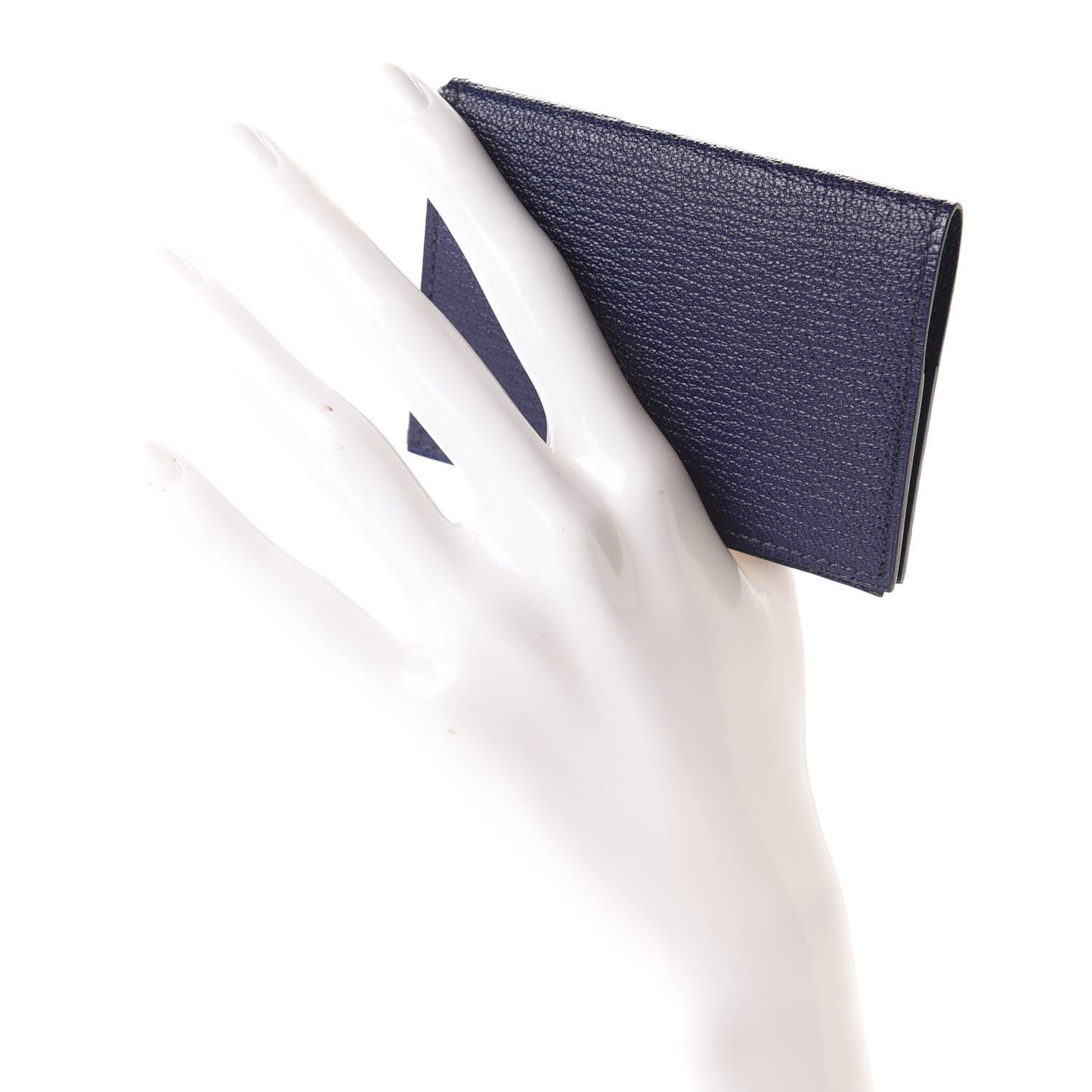 Chevre Mysore Guernesey Card Case Bleu Encre
