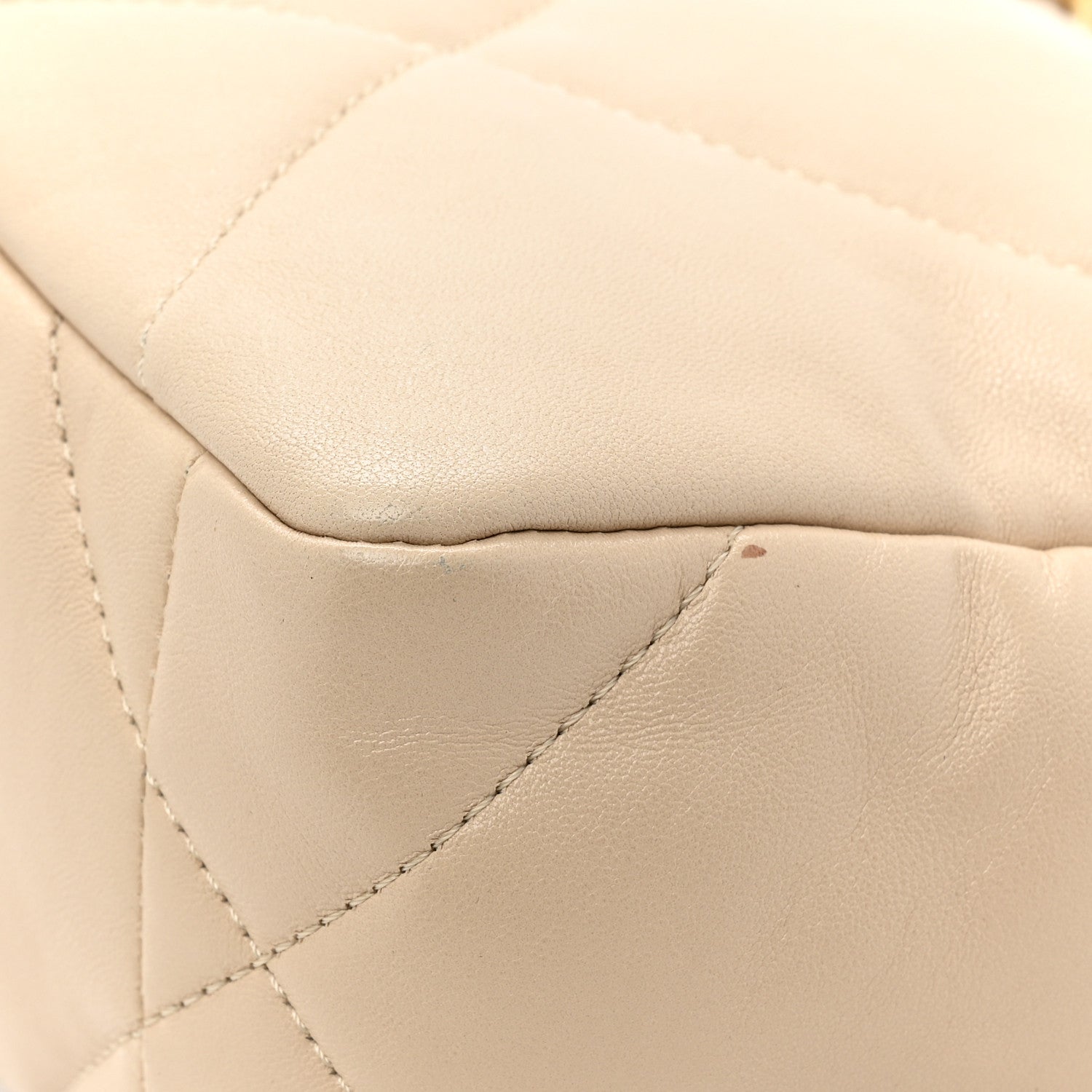 Chanel Lambskin Quilted Medium Chanel 19 Flap Beige 14 of 14