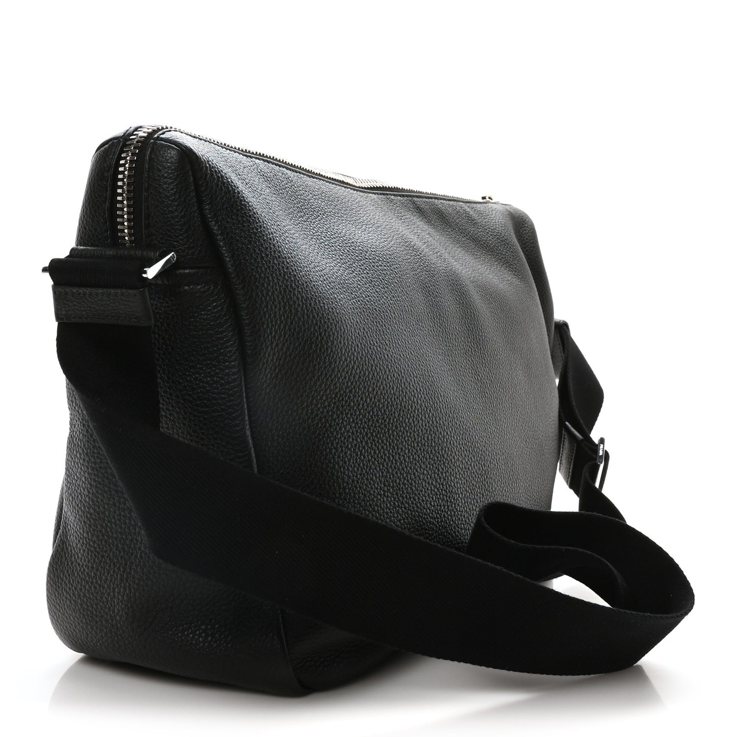 Vitello Daino Medium Messenger Bag Black
