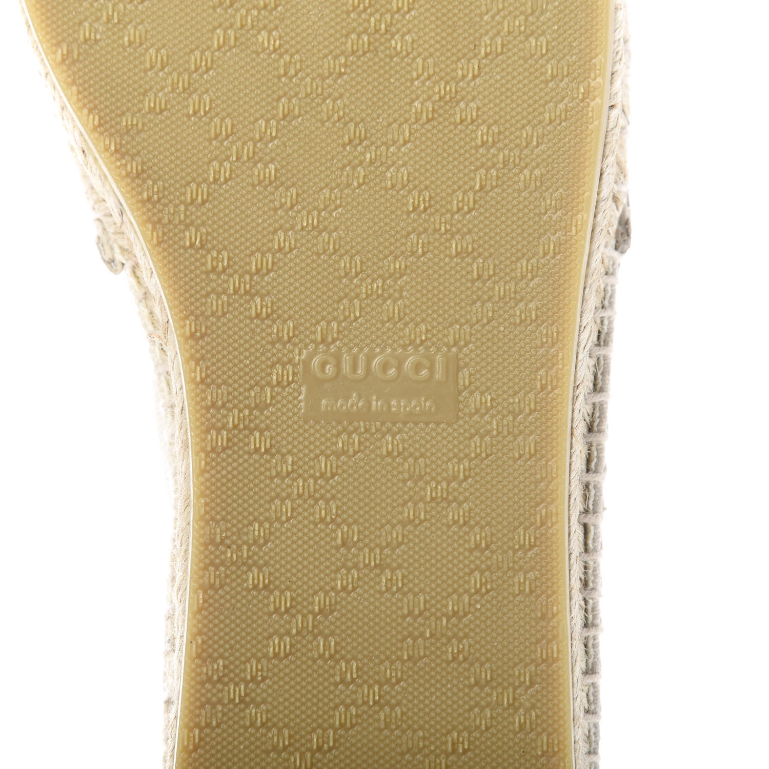 Gucci Washed Cotton Miro Soft Calfskin GG Monogram Espadrilles 38.5 White Mystic White 8 of 10