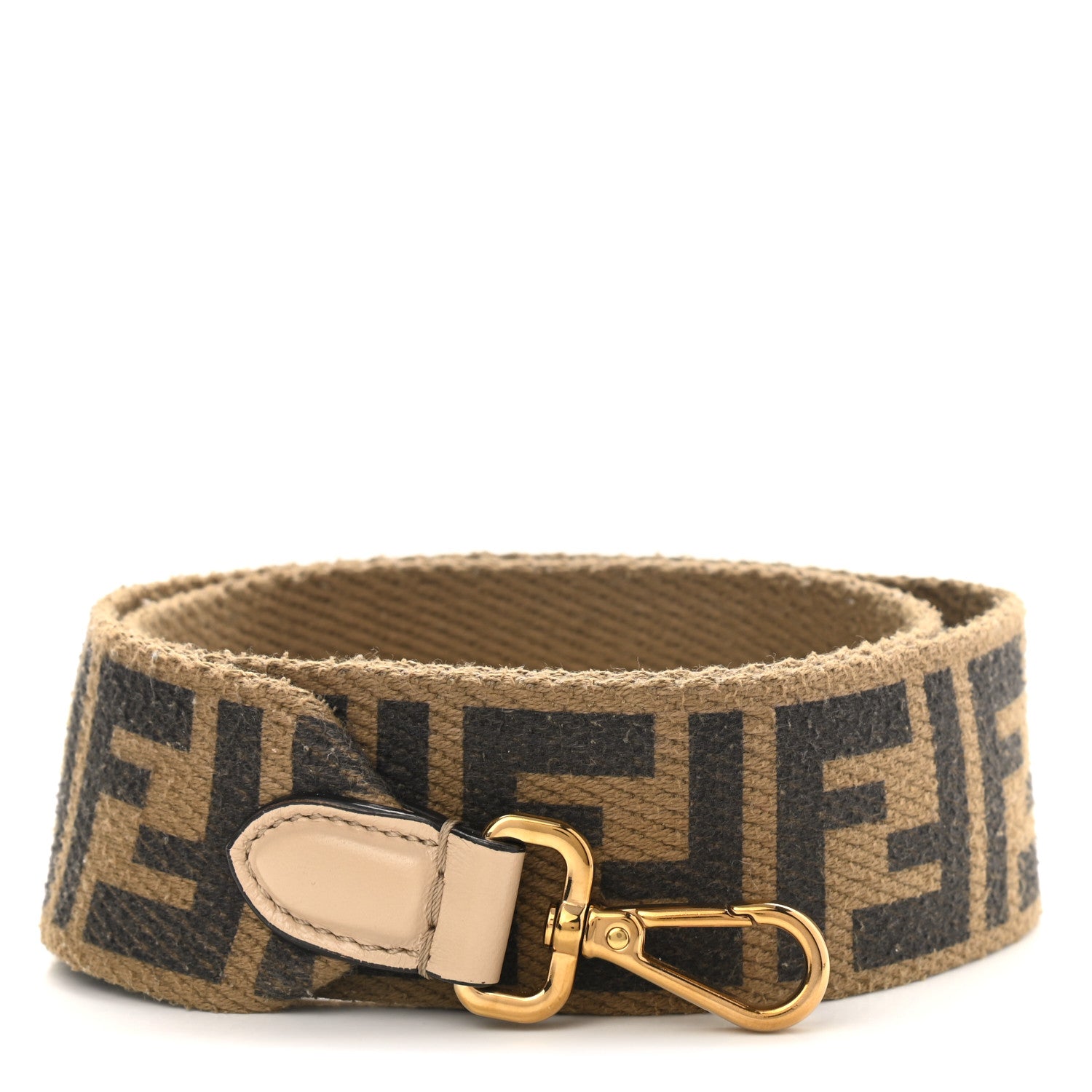 Fendi Canvas FF Strap You Brown 1 of 5