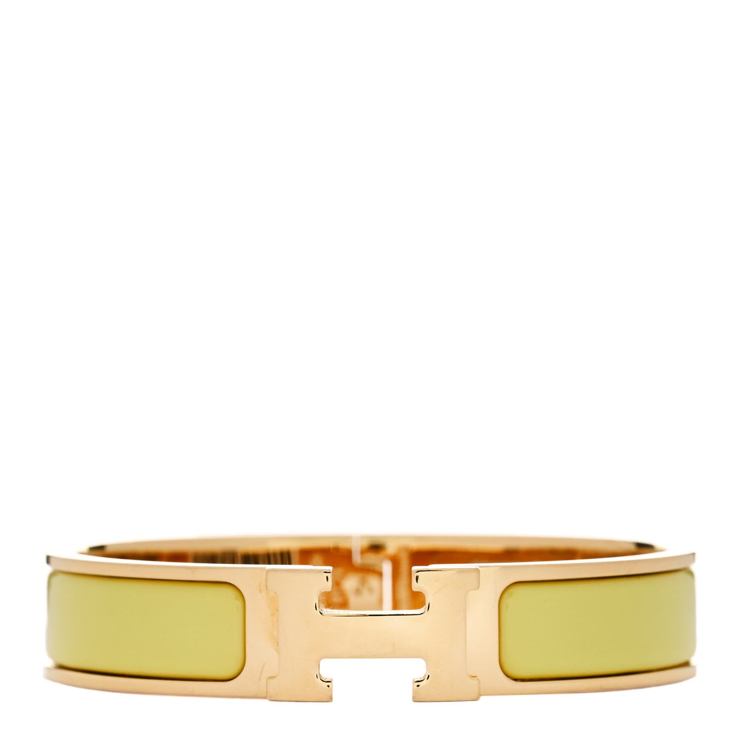Enamel Narrow Clic Clac H Bracelet PM Jaune Citron